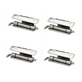 Eruceky Pack of 4 renovation tapes, screwing on room door hinge, iron galvanised screw-on tape, for interior doors for screwing on, screw-on tape, galvanised steel