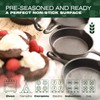 KUHA Small Cast Iron Skillet Set | Pre-Seasoned Mini Cast