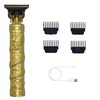 Electric Hair Trimmer Kit, Engraving Pattern T-blade Multifunctional Portable Rechargeable