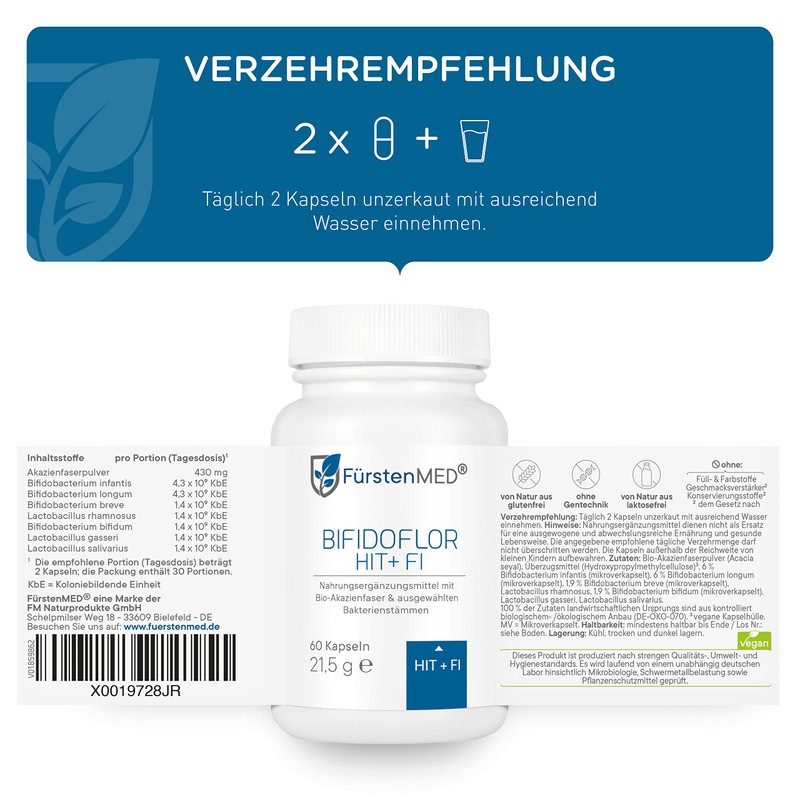FürstenMED® Bifidoflor HIT + FI for Histamine Inolerance and Fructointolerance