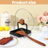 Lnngub Pot Lid Holder, Spoon Rest, Foldable Black Plastic Pot