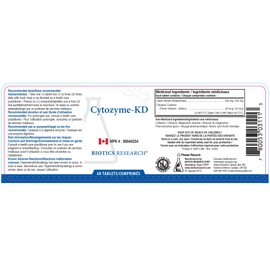 Biotics Research Cytozyme-KD, Supports Kidney Health with Neonatal Glandulars and Antioxidant Enzymes, 60 Tablets, 60 Tablets