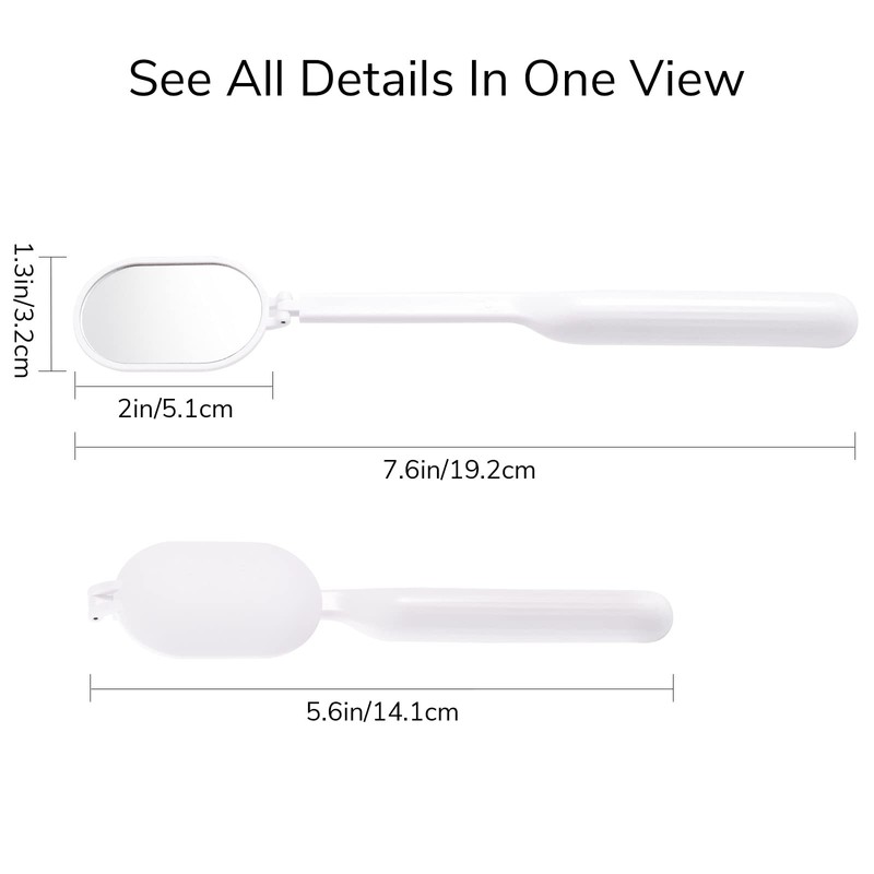 Miuffue Lash Mirror for Eyelash Extensions, 2inch Foldable Eyelash Mirror