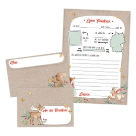 Papierdrachen Letters to the Christ Child – for Writing and Sending Yourself – Christmas Post – Gift Ideas and Gift Wishes for Children – Includes 10 Envelopes – Christmas