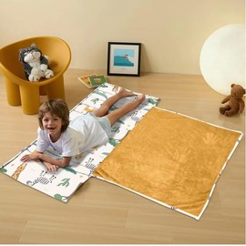 Mamatopia Kids & Toddler Nap Mats, Breathable Cotton, Washable, Soft, Skin-Friendly, 24W x 48L inches (Whale)