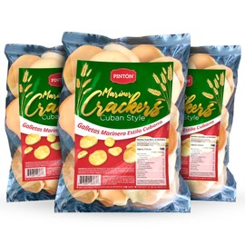 PINTÓN Cuban Fresh Crackers For Snacks and Lunch – Made with Wheat & Low Salt, Round Crunch Thins, 21 ounce (Pack of 3)