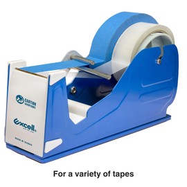 Excell Deluxe Twin Wide Metal Multi-Roll Desktop Tape Dispenser with Tiered Metal Separator Bars, EX-2272, 2 inch Wide, 3 inch Core