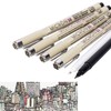 6pcs Fine Tip Pens Glossy Writing 13.5cm Length Waterproof Line