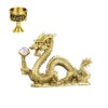 Shun Fortune Dragon Crystal Golden Dragon 0.6 inch (15 mm)