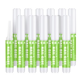 NXJ INFILILA Nail Glue, Nail Glue for Acrylic Nails, Long Lasting Nail Glue for Press on Nails, Professional Nail Glue for Nail Tips, Super Strong Nail Glue12 PCS 0.07OZ/PCS