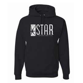 The Creating Studio Adult Star Laboratories Distressed Hoodie - Small Black