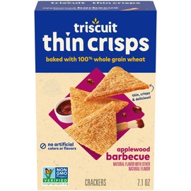 Generic Thin Crisps Applewood Barbecue Whole Grain Wheat Crackers, 7.1 oz boxes (Pack of 6)