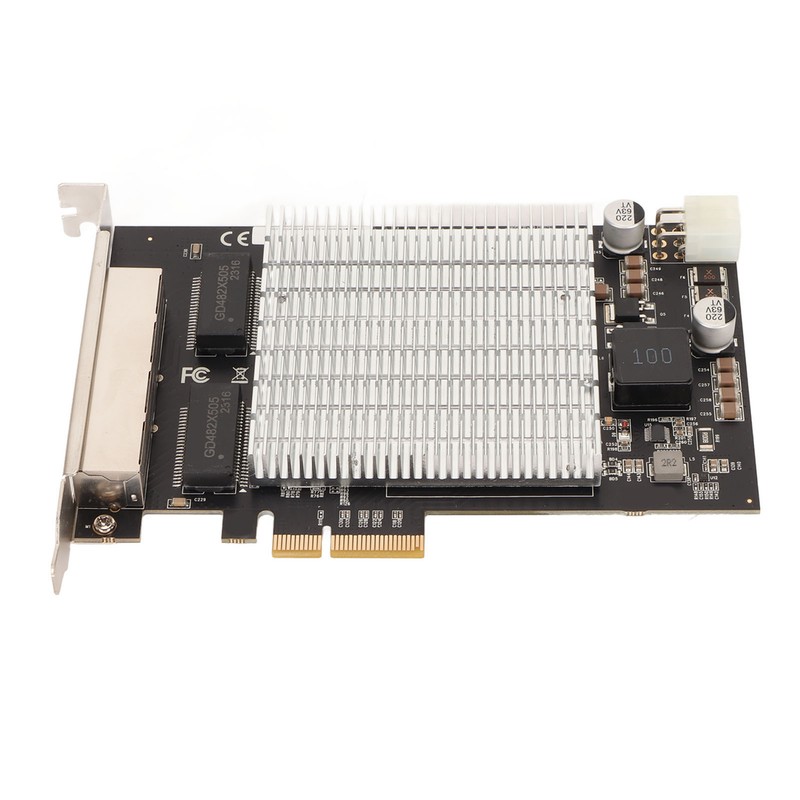 PoE Network Card 4 RJ45 Ports PCIe Slot 2.5G 30W