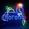 Coron Neon Sign Parrot Neon Lights for Bar Decor, Palm