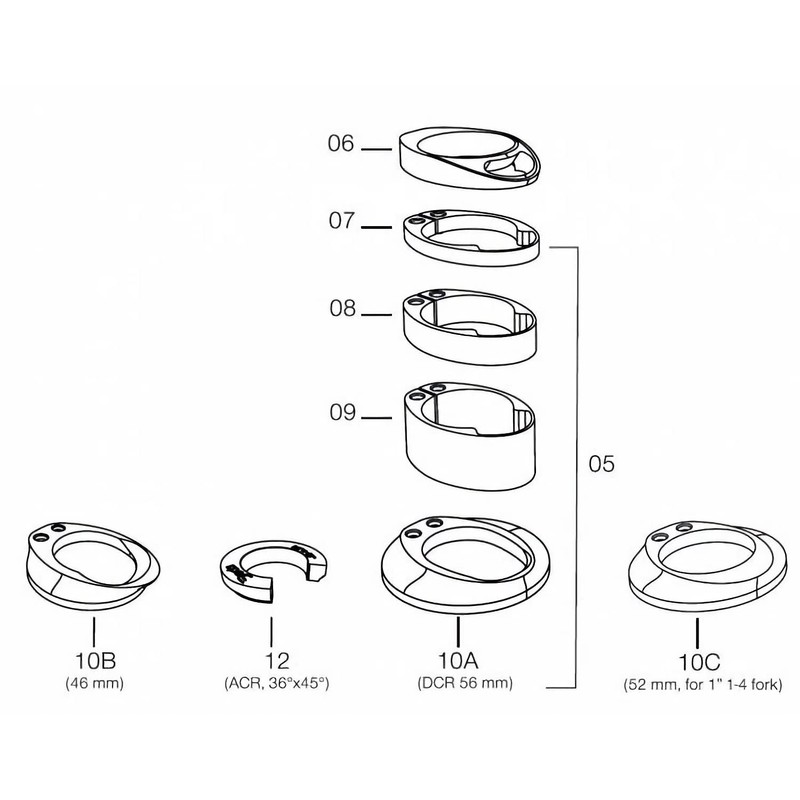 Deda Direction Cover 46 mm for Vinci 1-1/8 Power, Sport,