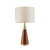 Chrislie Gold White Mid Century Modern Table Lamp , Contemporary