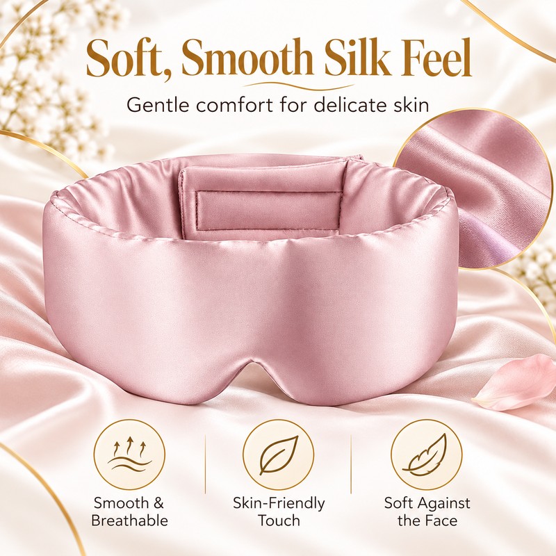 Mulberry Silk Sleep Mask for Comfortable Rest – Soft Light-Blocking