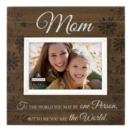 Malden International Designs Sun Washed Woods Mom Walnut Distressed Picture Frame, 4 by 6-Inch