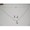 DIVINE ELEGANCE STERLING SILVER & CZ'S SOLITAIRE EARRINGS & NECKLACE