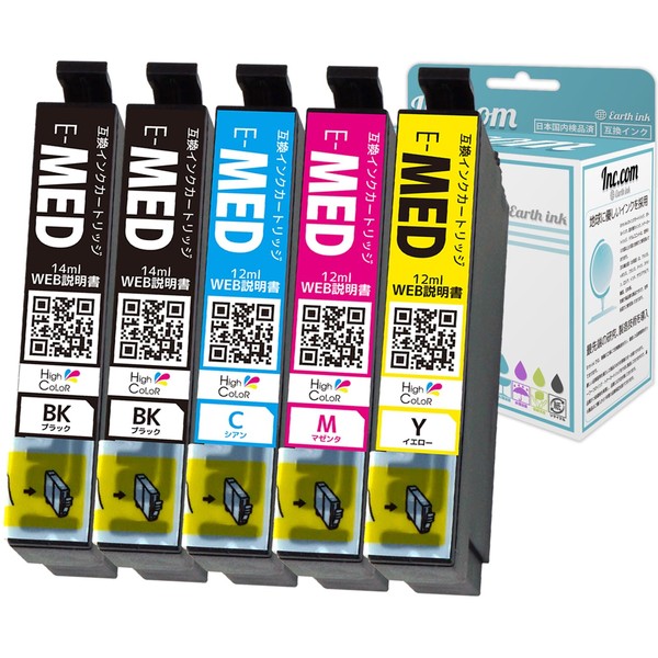 Inc.com MED-4CL MED-4CL MED Ink Epson Compatible (MED-BK MED-C MED-M