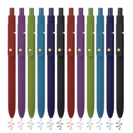 FIOVER Colored Pens, 12 Pack Colorful Gel Pens, Quick-Dry 0.7mm Medium Point for Journaling, Note Taking, Doodling, Aesthetic Office School Supplies, Gifts for Women Men(12PCS Vintage Colorful)
