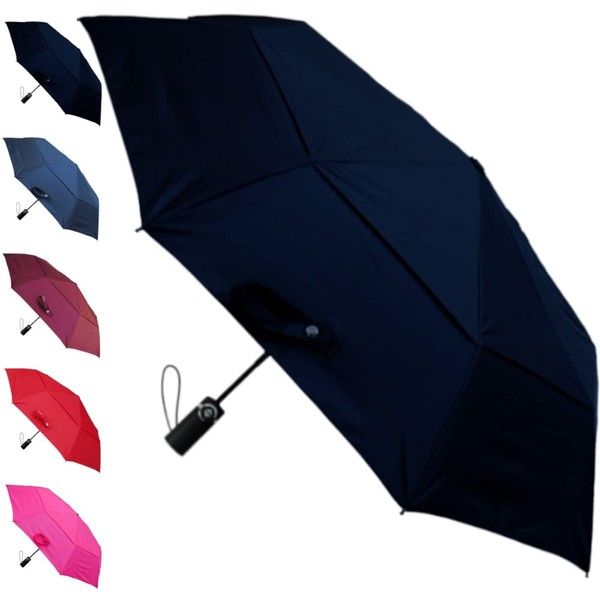 COLLAR AND CUFFS LONDON - Windproof 50mph StormDefender Compact Umbrella