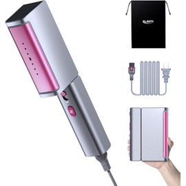 ELORTI 1200W Travel Steamer for Clothes Portable Mini, Dual Voltage, Small Foldable Clothes Steamer and Iron, Compact Garment steamer,15s Fast Heat-Up, Pluggable Cable, Worldwide Travel (110-220V)