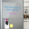 Acrylic Note Board Refrigerator Dry Erase Board Magnetic Clear 15”x11