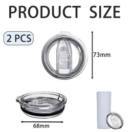 2PCS 20Oz Tumbler Lid, Replacement Lids for Stainless Steel Tumbler Travel Cup,modern Lid Replacement, Spill Proof Skinny Tumbler Lid Cup Covers for Mouth Tumbler Cup
