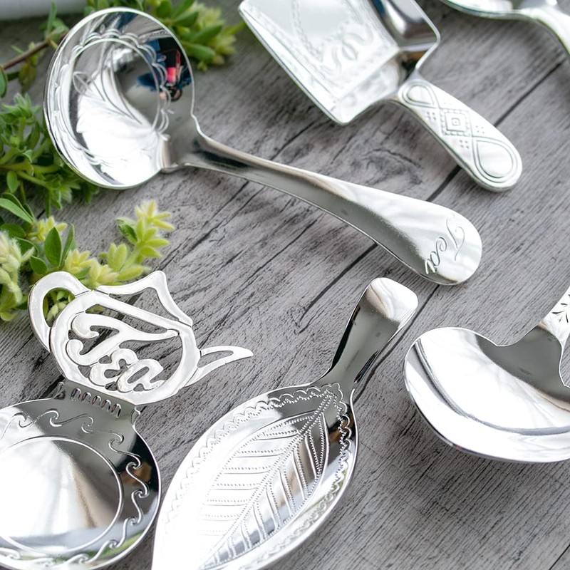 Aoyoshi CASUAL PRODUCT Tea Caddy Spoon Tea Leaf 012914 Silver