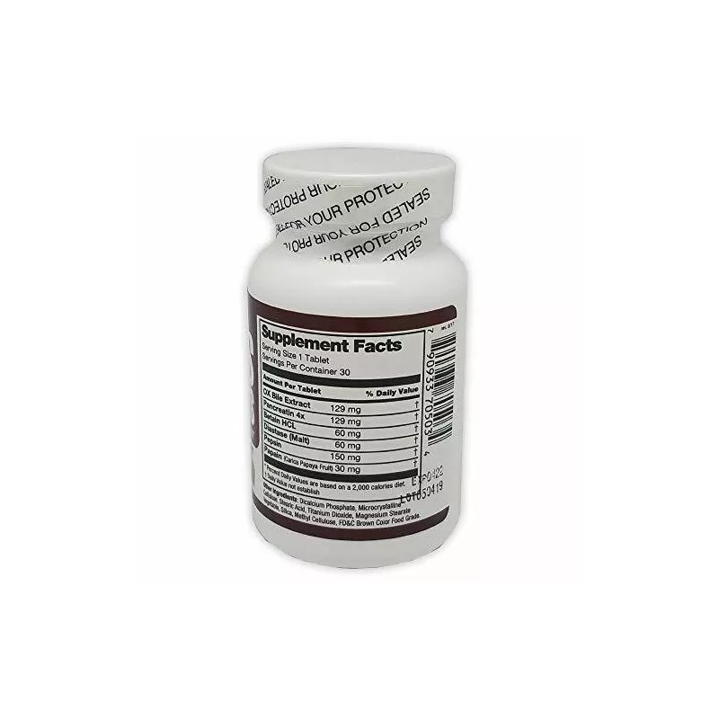 Germa Sales Biliares Ox Bile Enzymatic Digestant Natural Supplement 30