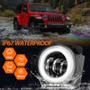 UTVJATV 4 Inch LED Fog Lights for 2018+ Wrangler JL
