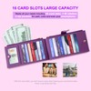 Travelambo RFID Wallet Women Large Size Bifold Multi Card Wallet
