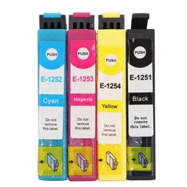 4 Color Printer Ink Cartridge Stable Chip No Leakage Ink Cartridge Replacement T1251 T1252 T1253 T1254