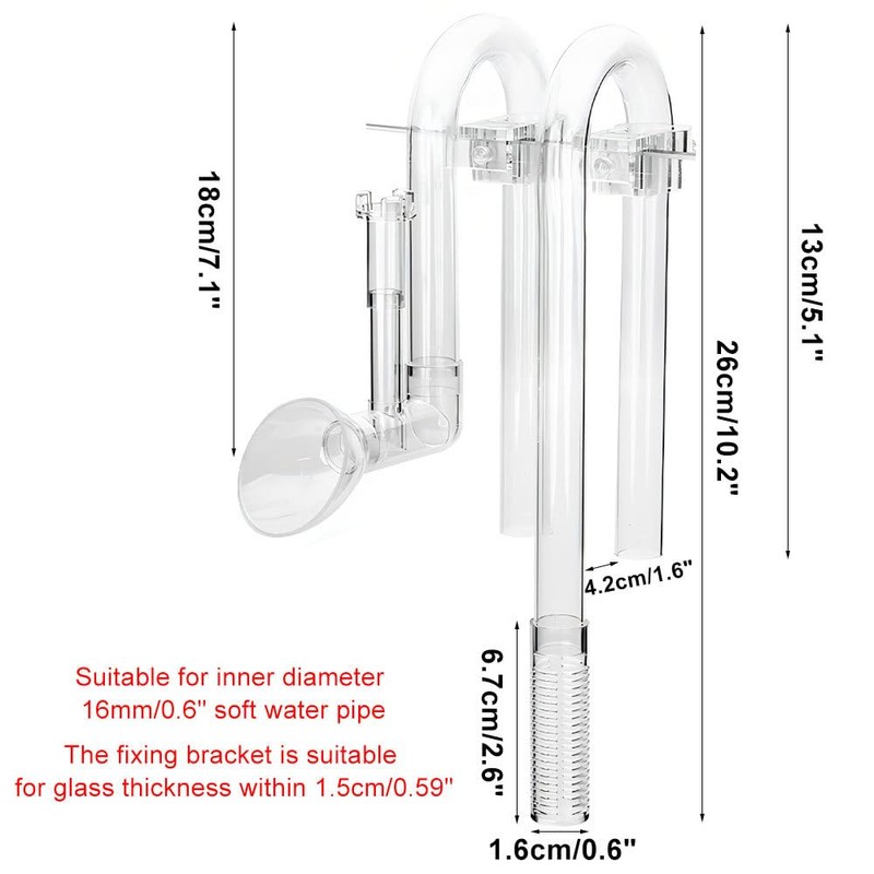 BDKMMS Aquatic Lily Pipe Kit, 12mm/16mm Aquarium Lily Pipe Jet