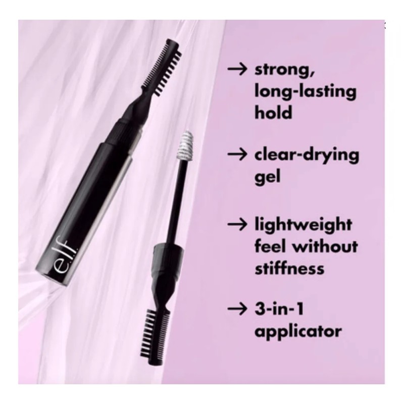 Gel para Cejas Transparente E.L.F. Brow Laminating Gel con Pincel