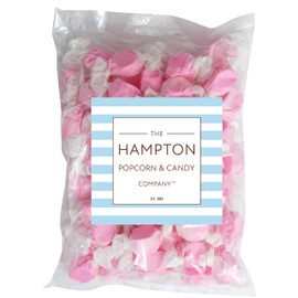 Strawberry Salt Water Taffy, 1 Pound Bulk Bag, Pink Taffy, Individually Wrapped Pink Candy