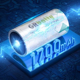 GRbatty CR123A 3V Lithium Battery 10 Pack, 1700mAh 3 Volt CR123 Battery with High Capacity Photo CR123A 3 Volt Lithium Batteries for Flashlight, Security Sensor Motion (Non-Rechargeable)