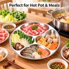 Stainless Steel Multi-Grid Plate Divider for Hot Pot & Food
