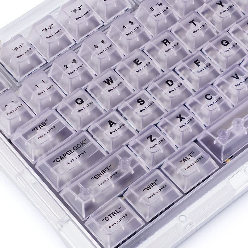 IDOBAO ICE Crystal Transparent Cherry Profile ABS Customized Keycaps Kit