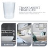 LIFKOME Transparent Trash can 10 Inch Round Clear Plastic Waste
