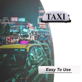 FUNGNLY PINK TAXI Sign Light for Car,USB Rechargeable Battery Taxi Light,Waterproof Taxi Dome LED Light with Sealed Base,PINK TAXI Light