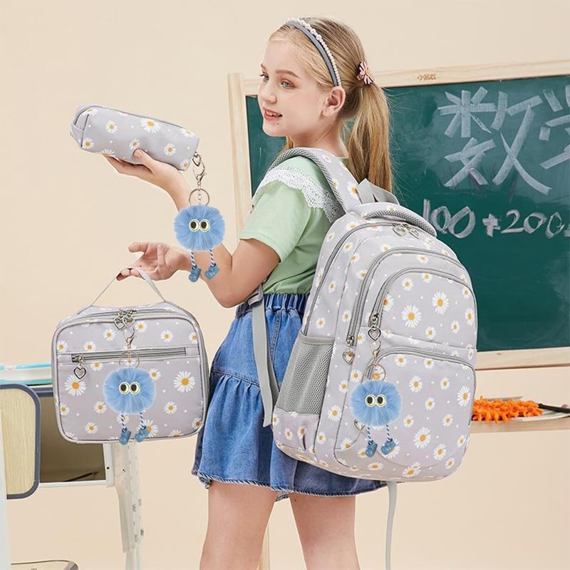 School Bag Accessories Keyring for Children, Boys and Girls, Blue,