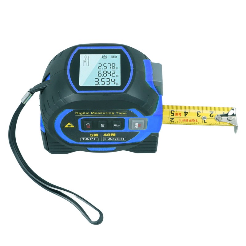 3 In 1 Digital Tape Measure Blue High Elasticity Accurate