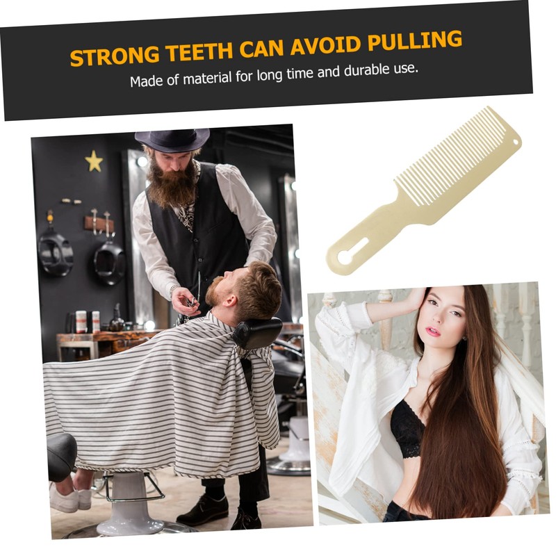 FOMIYES 2pcs Professional Anti-static Stainless Steel Hair Combs for Salon