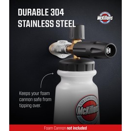 McKillans Automatic Foam Cannon Mount - 304 Stainless Steel - Automatic Quick Connect