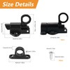 GZLFH® Pack of 4 Automatic Locking Door Bolts, Black Spring
