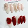 Plain sealing handmade nail tips, fall/winter - white / 플레인