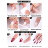 24Pcs Christmas Nails Press on Nails Short Almond Shaped Nails