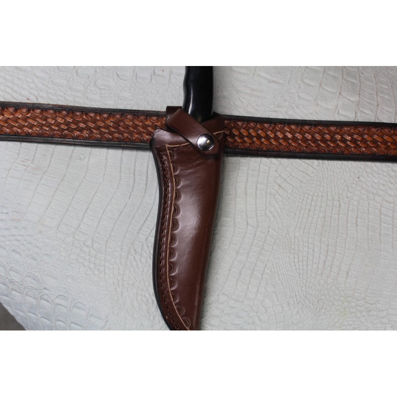 CARL THOMAS LEATHERS Custom Leather Vertical Knife Sheath Made to